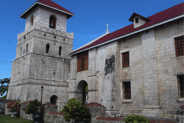stone church with spanish design