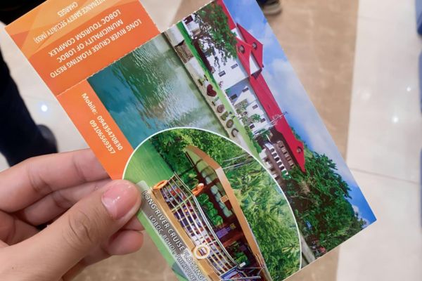 loboc river cruise bohol ticket with the floating restaurant and the river on the ticket