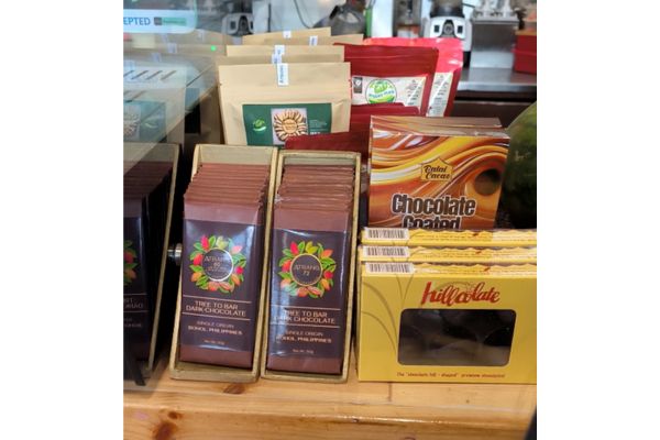 craft chocolate and tablea for sale in a shop